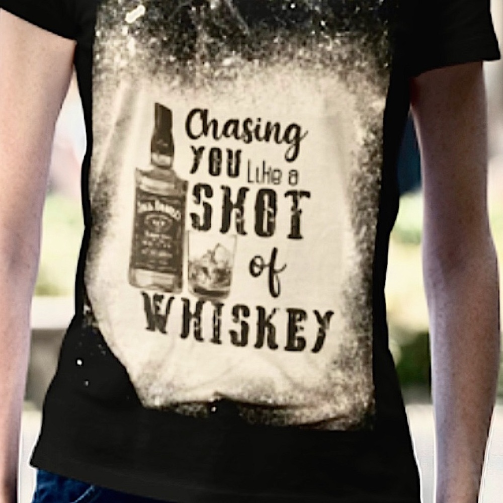 Chasin’ You Bleached Effect T-Shirt
